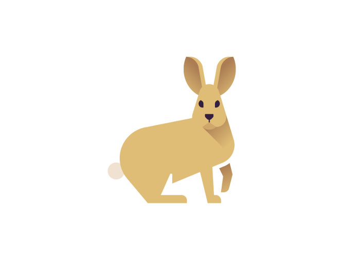 Bunny by Sascha Elmers #icon #illustration #geometric #animal #bunny #rabbit #wildlife #icondesign #iconic