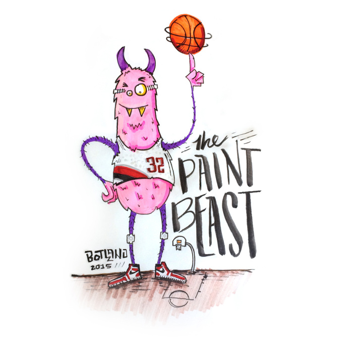 paint beast #monster # handtype #typography #sketch # illustration # doodle