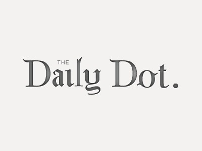 Dribbble - The Daily Dot (unused) by Benjamin Friesen #logotype #daily #newspaper #record #internet #custom #media #web #online #dot