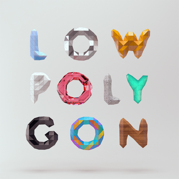 i love robots #low #poly #typography