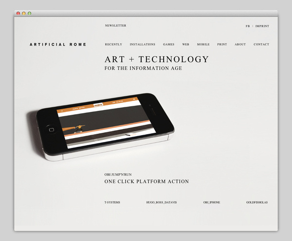 Artificial Rome #website #layout #design #web