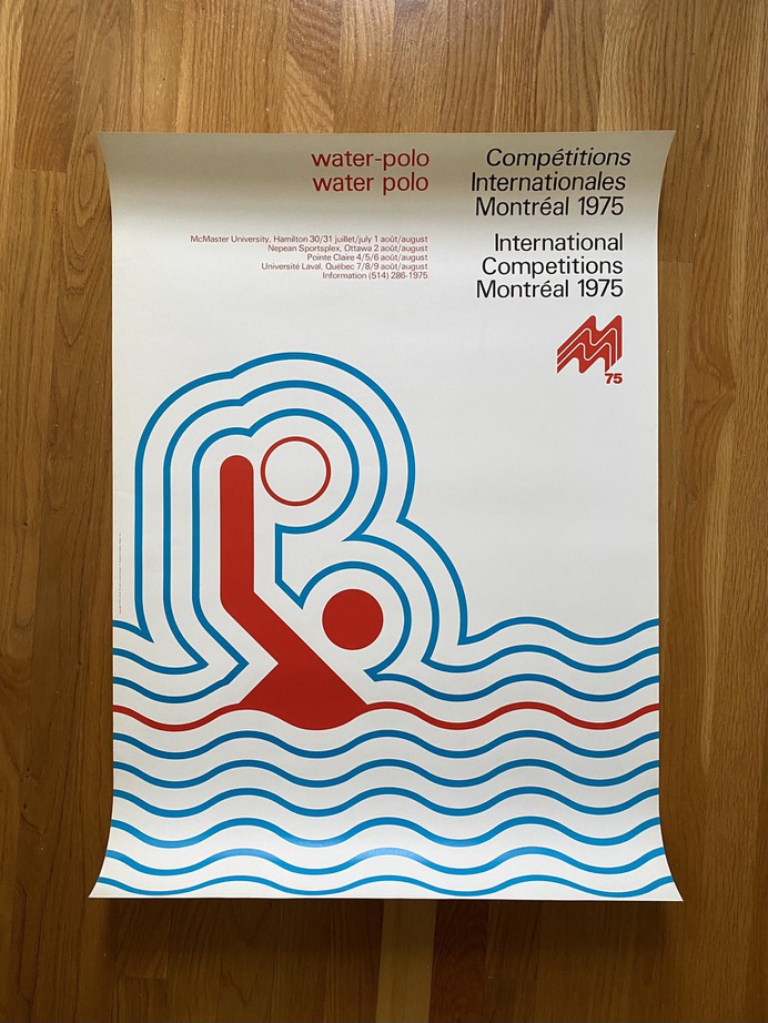 Montreal 1975 International Competitions posters designed by Peter Hablutzel while at Cabana Séguin