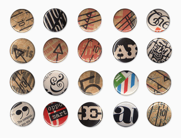 Buttons The Work of Amanda Morante #typography #vintage #collage #magazine #buttons