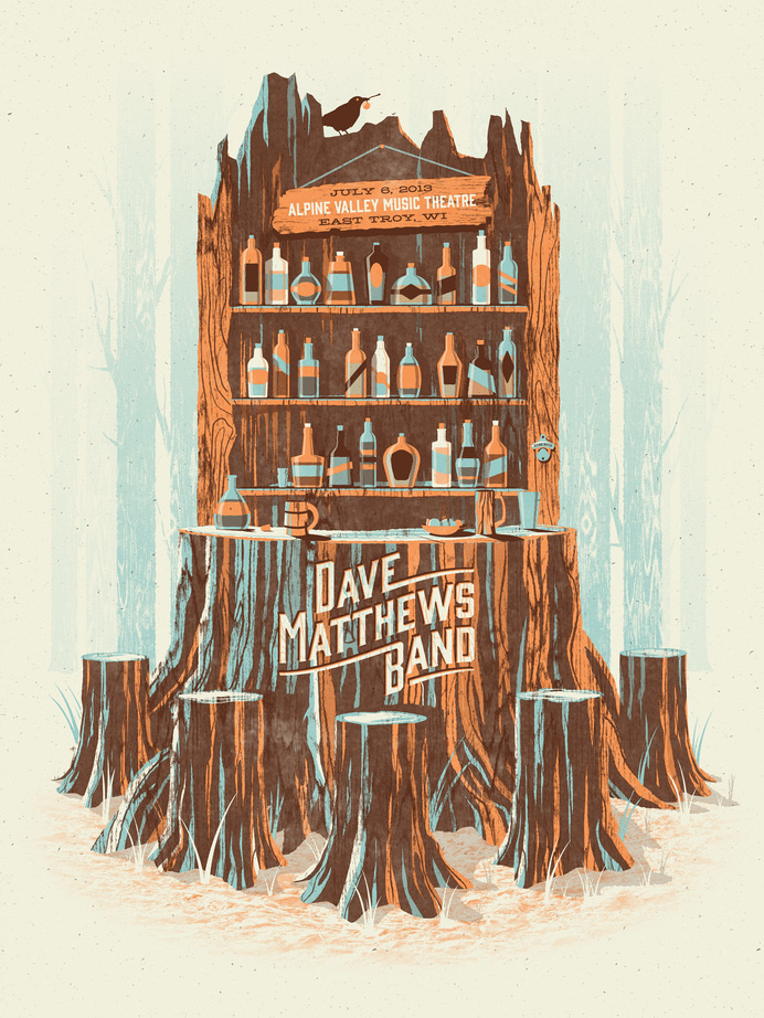 Dave Matthews Band // Alpine Valley poster by DKNG #illustration #dmb