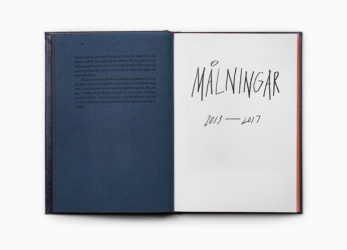 Swedish artist Anna Bjerger's book of works 2013—2017 designed by Scandinavian design studio Bedow