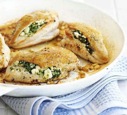 Spinach and feta stuffed chicken