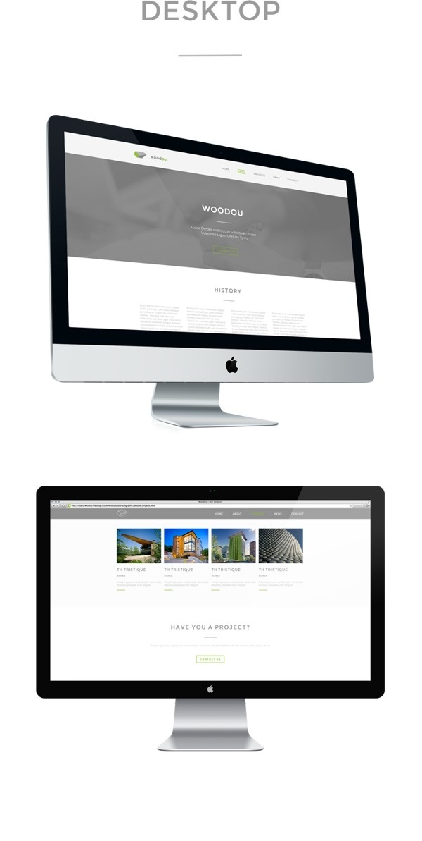 Woodou - website on Behance #geometry #design #website #architecture #web #green