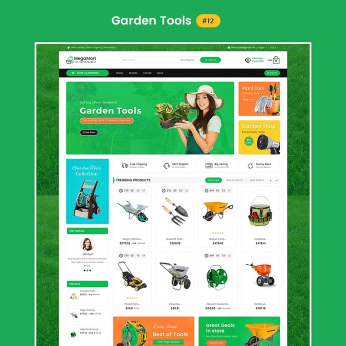 #Garden #Tools #MegaMart - #MultiPurpose Store - #Prestashop #Responsive #Theme | #TemplateTrip #eCommerce #Website #Design #Template