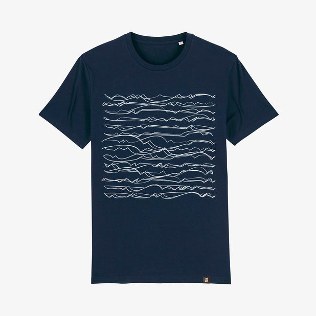t-shirt graphique vague ocean marché d'hossegor