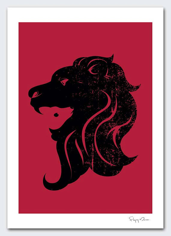 I Got a Deer by flyingmouse365 on Etsy #maroon #lion #design #illustration #lamb