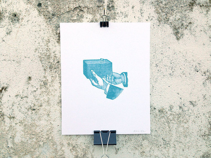 Camera Box - 8 x 10 Mini Poster #vintage #retro #etching #illustration #kitsch #camera #film camera #kodak #hasselblad #analogue #film