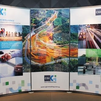 CGI Consulting banner stand display