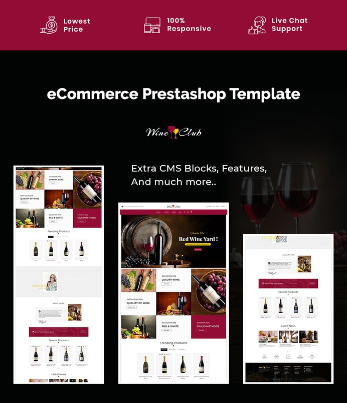 #Wine #Club & #Drinks – #Prestashop #Responsive #Theme | #TemplateTrip #eCommerce #Website #Design #Template