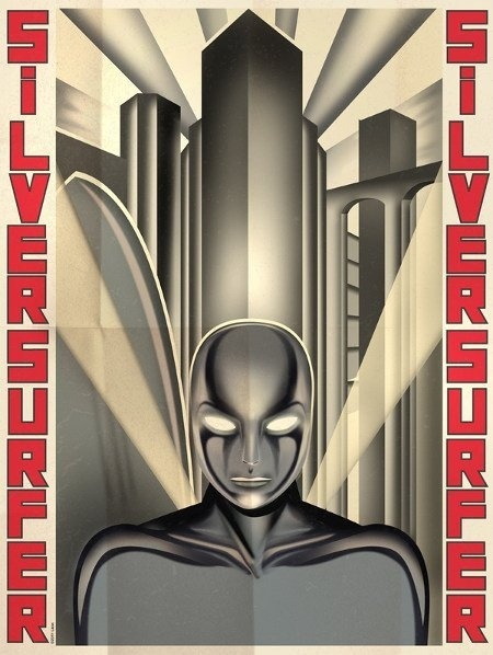 1977 Voltios: El arte de los super héroes #superhero #artdeco