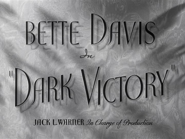 Dark Victory (1939) Title Card #movie #lettering #title #card #vintage #type