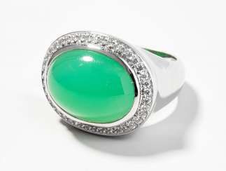 Chrysopras-Brillant-Ring
