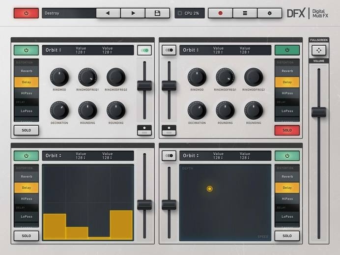 DFX – MULTI EFFECTS PROCESSOR FOR IPAD | Jonas Eriksson #buttons #ipad #interface #ui