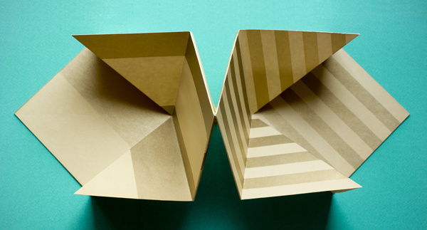 Paper Folding #design #graphic #origami #gold #folding #paper