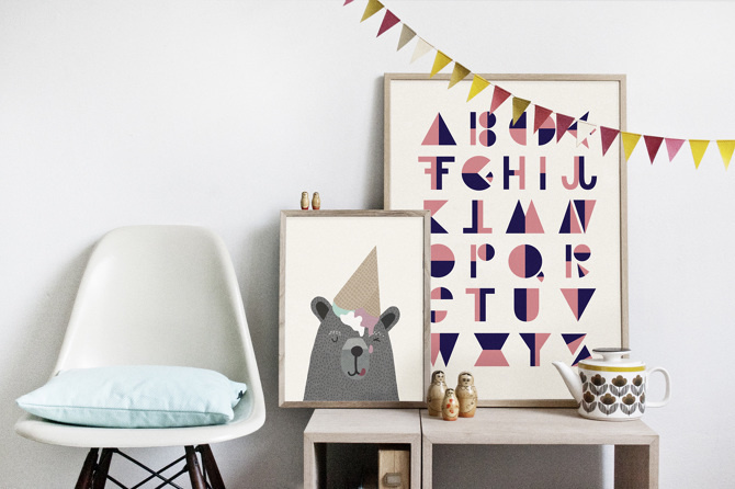#nordic #design #graphic #illustration #danish #letters #simple #nordicliving #living #interior #kids #room #poster #alphabet #flip #rosa