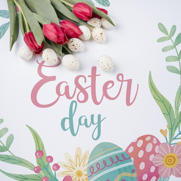 Happy easter day Free Psd. See more inspiration related to Flower, Mockup, Floral, Typography, Spring, Leaves, Celebration, Happy, Font, Holiday, Mock up, Easter, Plant, Drawing, Religion, Egg, Painting, Lettering, Traditional, Bouquet, Test, Tulip, View, Up, Happy easter, Day, Top, Top view, Eggs, Flower bouquet, Cultural, Tradition, Mock, Seasonal, Paschal and Tulip bouquet on Freepik.