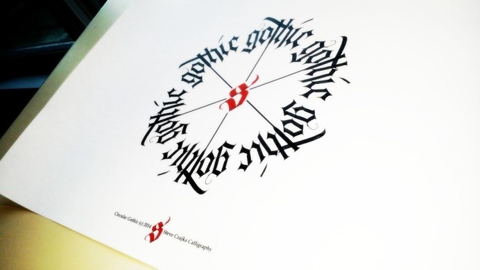 Circular Gothic Calligraphy #calligraphy #type #gothic #typography