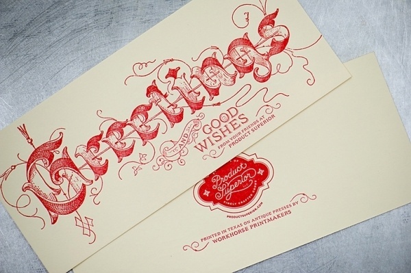 FPO: Product Superior Holiday Card #greeting #cards #letterpress #typography