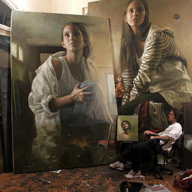 Guillermo Lorca Garcia-Huidobro's Moody Paintings Tap Into Childhood Nightmares | Hi-Fructose Magazine #chiaroscuro #light #painting