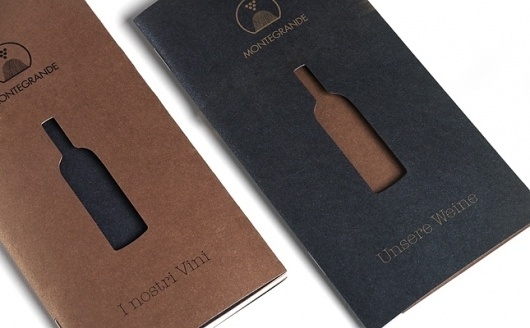 Riposizionamento azienda vinicola, realizzazione company profile e catalogo vini - O-zone per Montegrande #brochure #food #wine