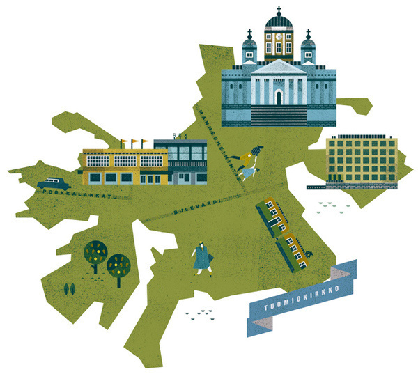 Helsinki Maps on the Behance Network #illustration #texture