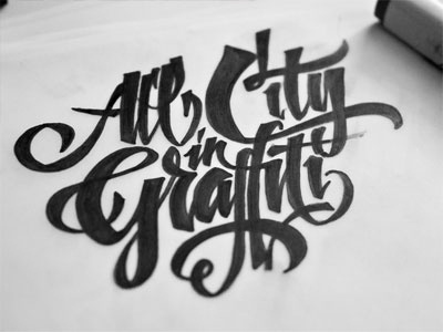 Dribbble - Allcity Sketch by Kossyo Kokalanov #lettering #bold #drawn #hand #typography