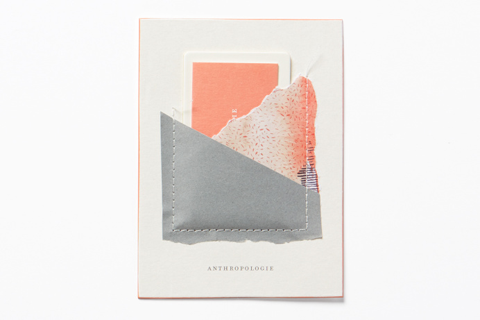 Anthropologie 2015 Spring Gift Card by Mirim Seo #pastel #materials #sewn