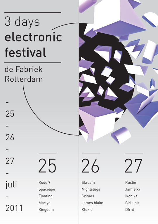 Unknown Festival #cirkel #festival #rotterdam #shapes #concept #poster #gradient #music #blocks #electronic