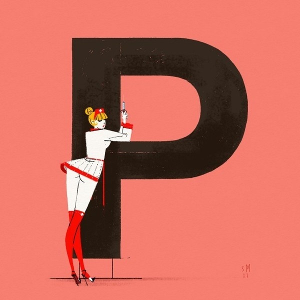 Chicks & Types Calendar by Simone Massoni #illustration #calendar #italy #typography