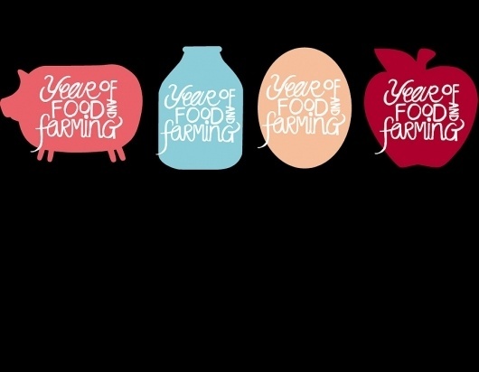 Year of Food and Farming : i like blue #illustration #typography
