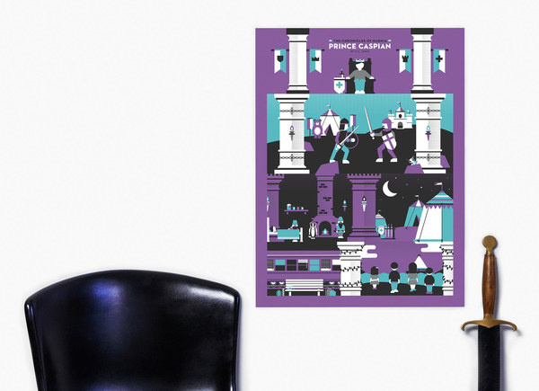 Chronicles of Narnia Prince Caspian Screen Print Poster #flat #vector #print #design #color #screen #illustration