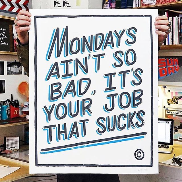 50% off the last few remaining screen prints from the 'MONDAYS' edition. Link in bio. Signed, embossed, numbered on 300gsm Coventry cotton archival paper. #sigh #brrr #monday 🤷‍♂️
