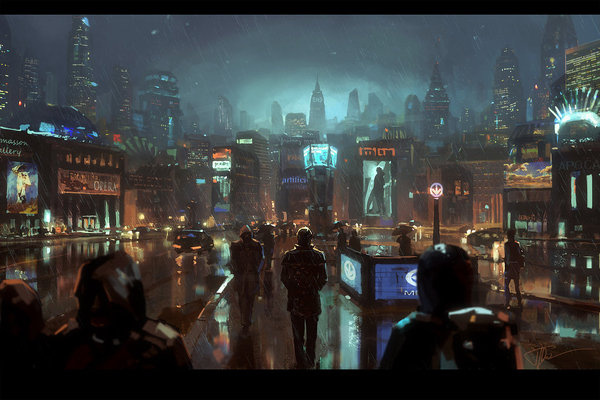 Long Journey Ahead by merl1ncz on deviantART #futuristic #cityscape