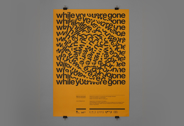 While you were gone | We are Bold #print #grids #orange #grid #system #poster #systems #typography