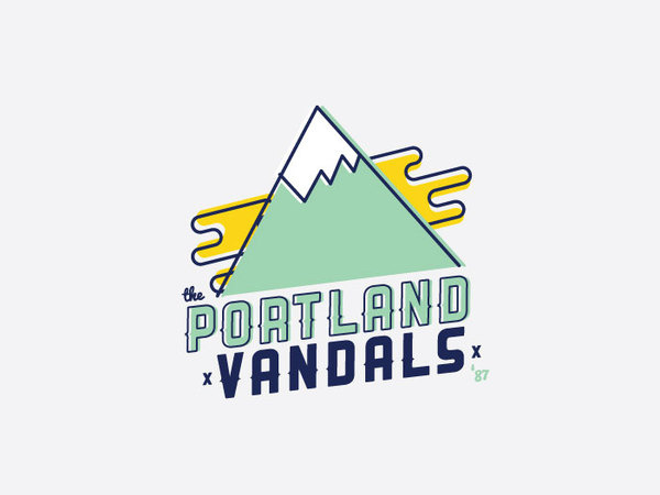 Logo Typography design #mountain #vector #sky #portland #style #typography