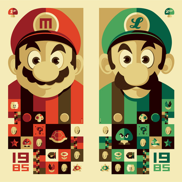 tom whalen : strongstuff illustration + design #luigi #mario #whalen #tom