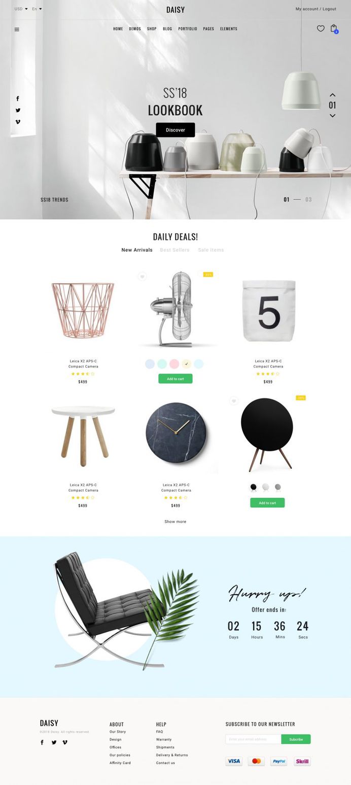 DAISY – Elegant eCommerce SKETCH