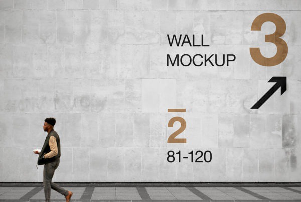 Wall PSD Mockup