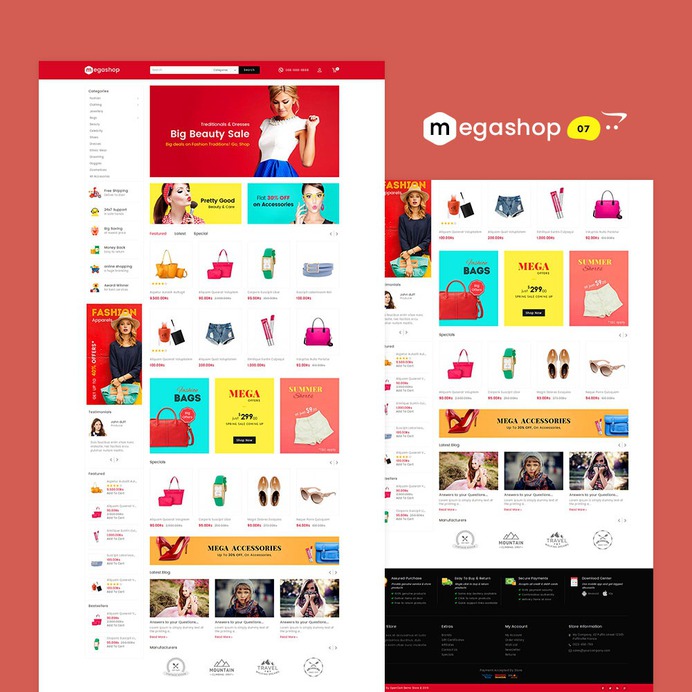 #MegaShop - #Opencart Multi-Purpose Responsive #Theme | #TemplateTrip #eCommerce #Website #Template