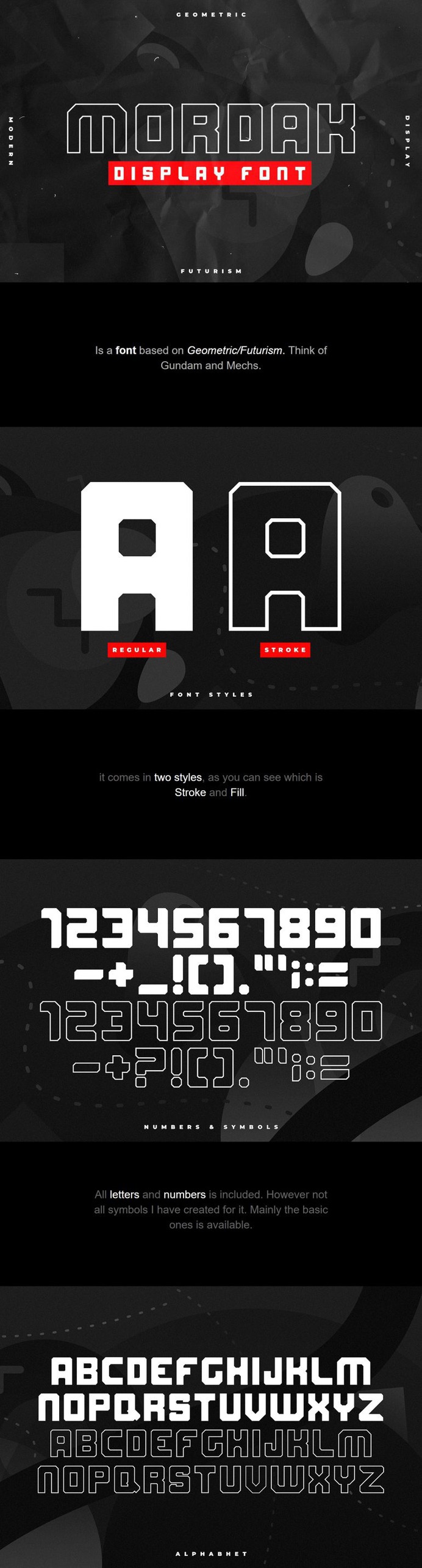 Mordak Free Display Block Font