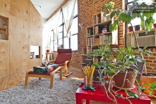 A Cabin in a Loft : asmallspace.com #interiors #plants