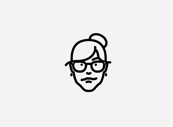 mkn design Michael Nÿkamp #glasses #line #bun #illustration #mallory #earings #drawing