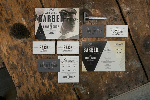 Firebelly Design via www.mr-cup.com #indentity #print #shop #barber