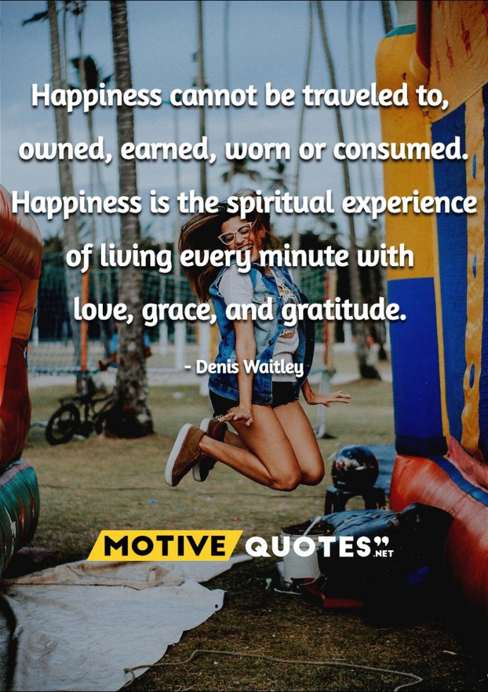 Happiness cannot be traveled to