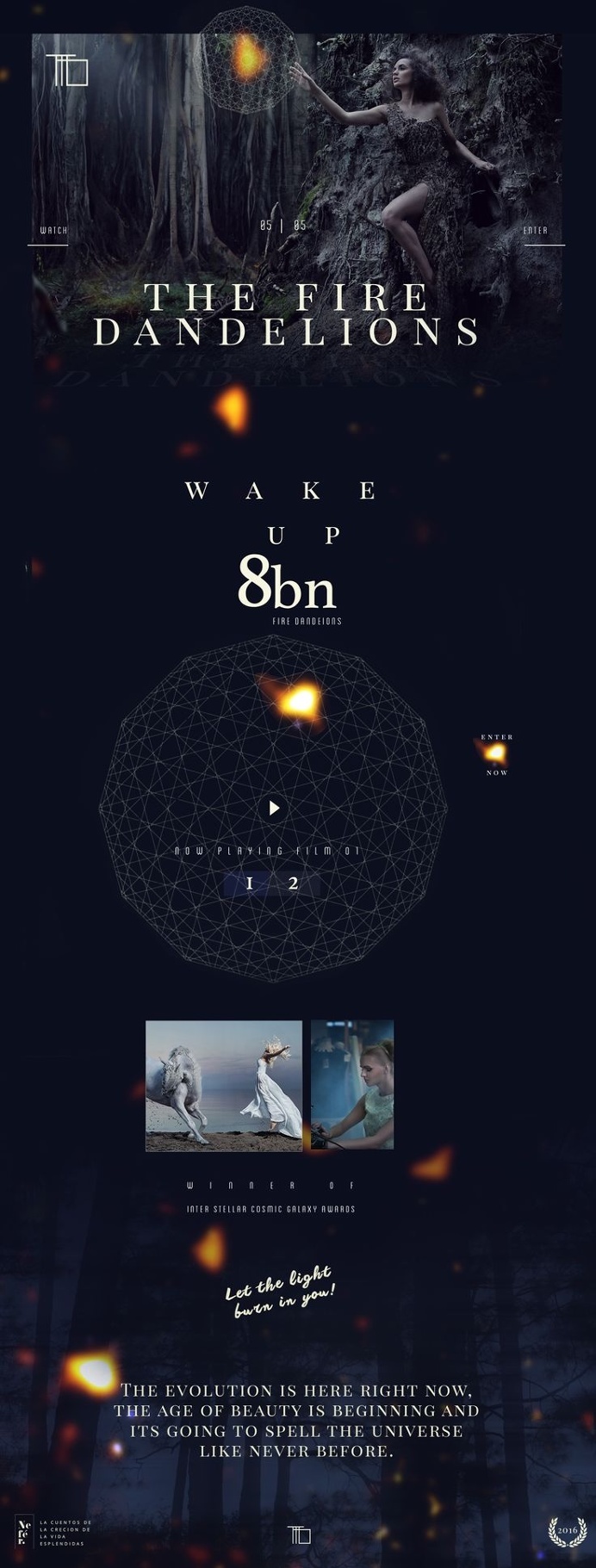 #blue #layout #website #concept #design #dark #minimal #fire # homepage