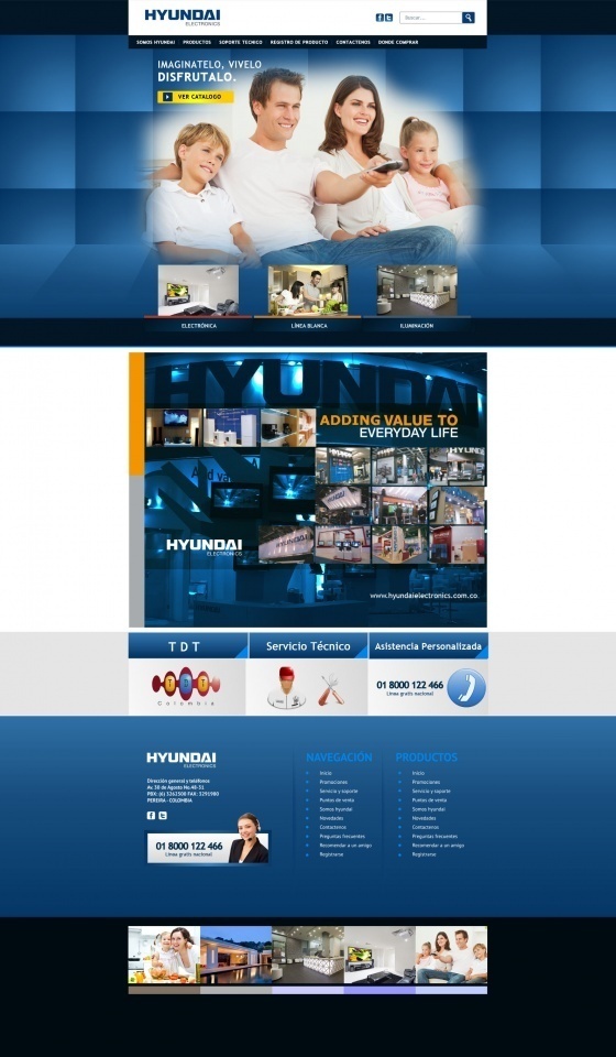 Portal Web Corporativo / Hyundai Electronics #pereira #exusmultimedia #herduin #exus #design #black #webdesign #colombia #blue #web
